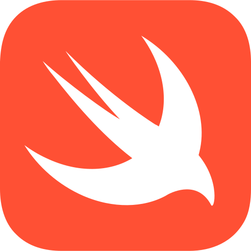 Swift programming language logo for iOS development