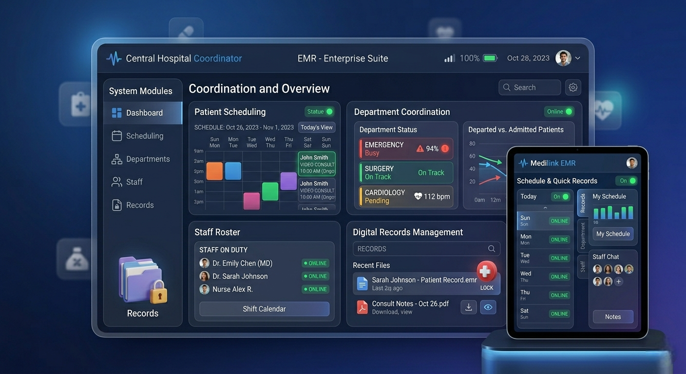 Hospital Workflow Digitization — EMR and scheduling interface