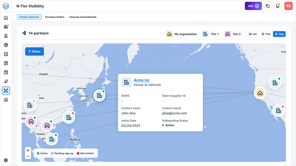 Supply Chain Visibility Platform — real-time tracking across suppliers and distribution