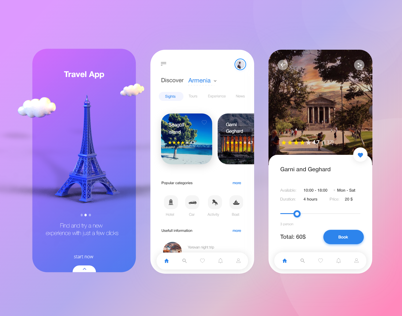 Travel Mobile App User Experience Revamp — navigation and trip planning